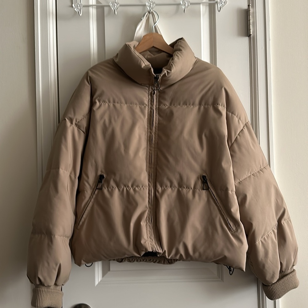 7TH AVENUE PUFFER JACKET BEIGE